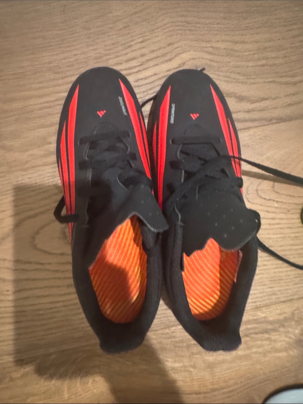 Adidas F50 Black and Red soccer cleats